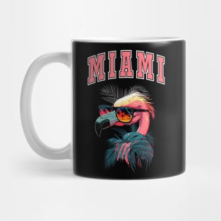 Retro Flamingo Men Women Kids Funny Beach Summer Miami Mug